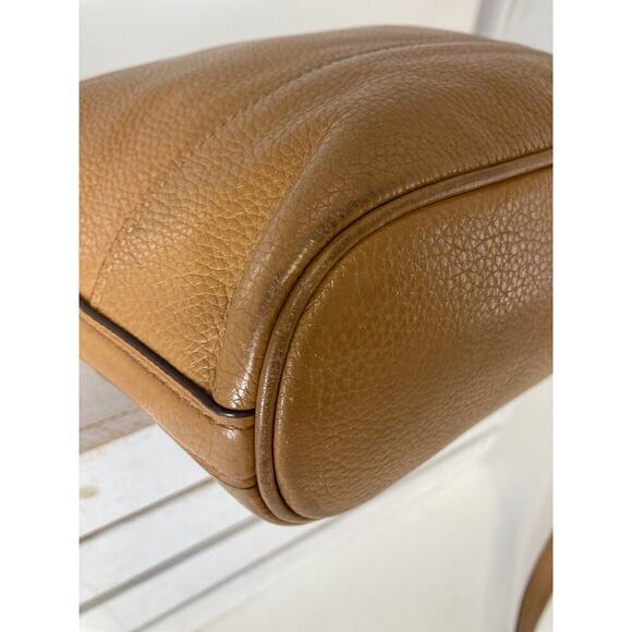 COACH F76668 SMAL TAN BROWN PEBBLED LEATHER CROSSBODY BAG - Picture 12 of 16